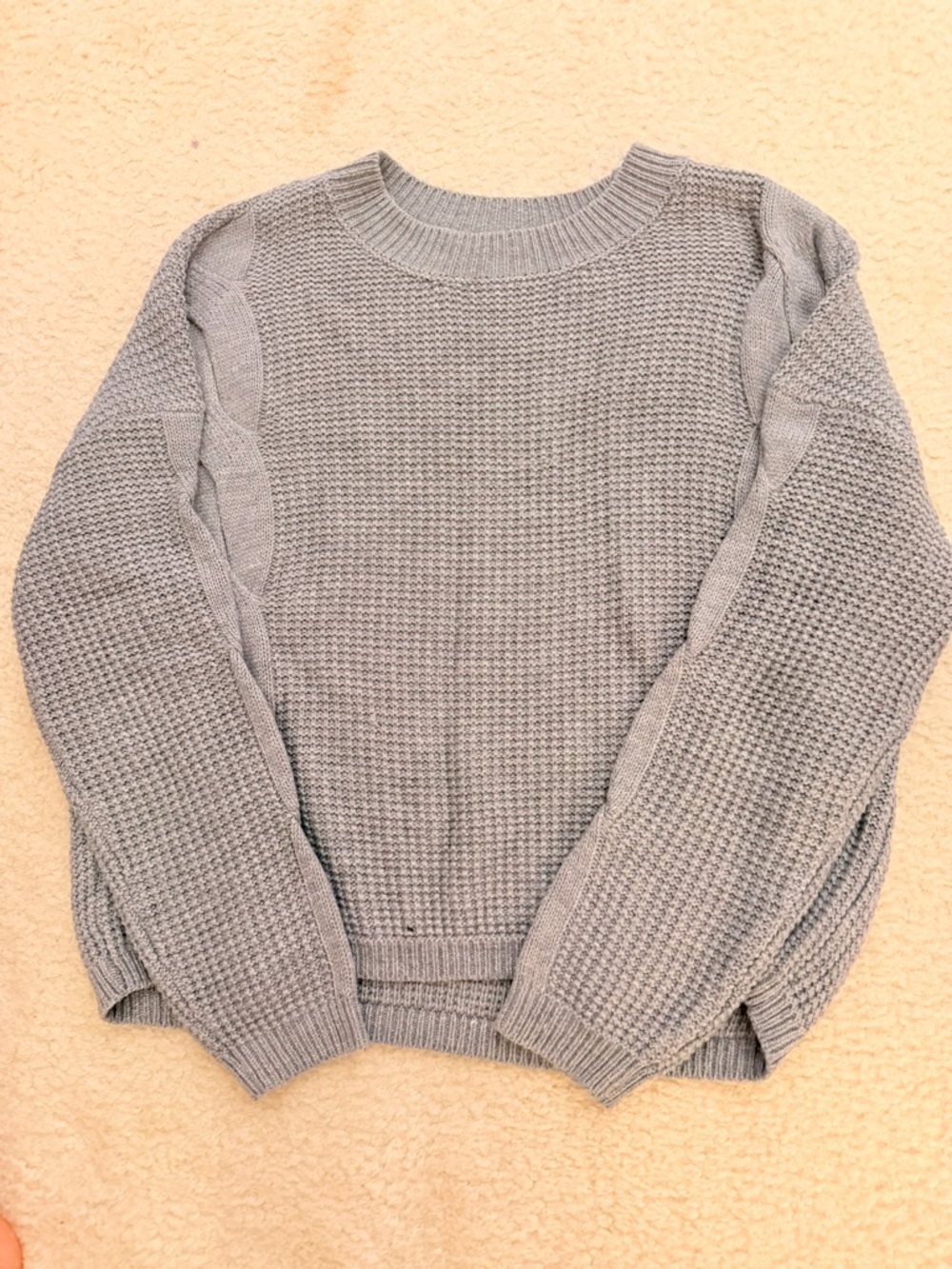 Gray sweater with detailing